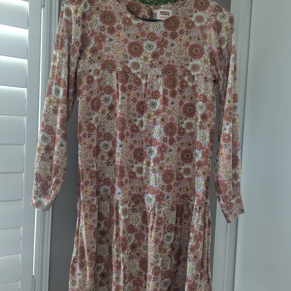 Levi's Floral Long Sleeve Dress